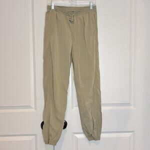 Lululemon Evergreen Jogger Tack Pants Ankle Zip Cafe Au Lait Tan 6